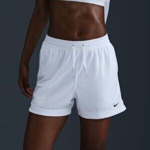 Nike Essential Women's Dri-FIT Mesh Basketball Shorts in white